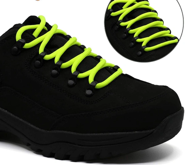 GRAH SANGRAH® (2 Pair) Shoelaces for Thick Round Climbing, Hiking, Boot, Running , Sport Shoes Laces  - 120 cm, Fluorescent 